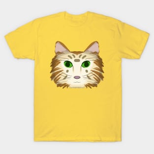 Cat Head Design Version 2 (natural fur) T-Shirt